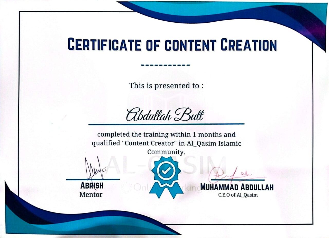 Content Writing Certificate