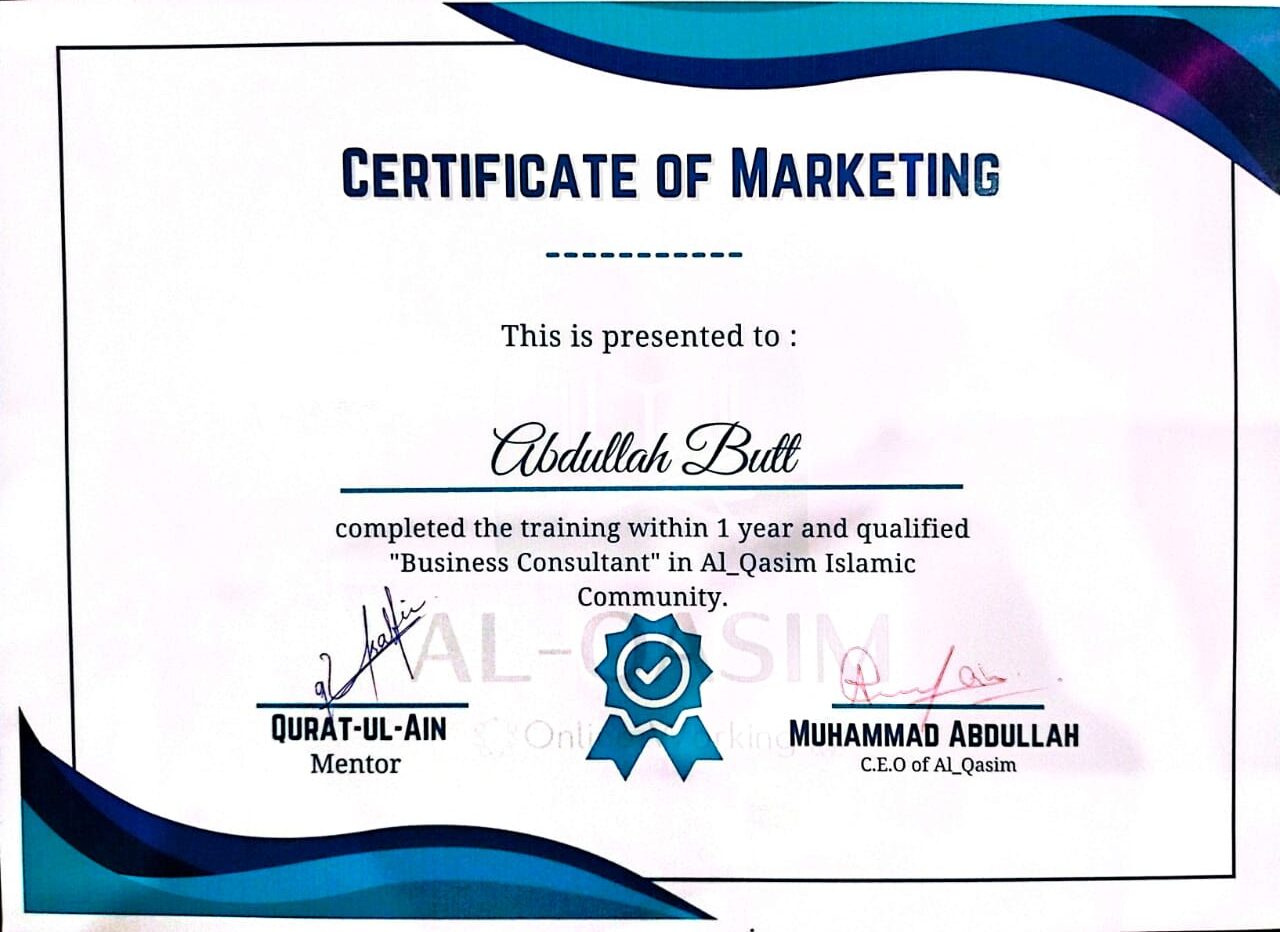 Marketing Certificate