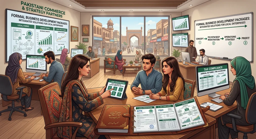 visual representation of corporate legal documentation, secp incorporation, and formal business planning