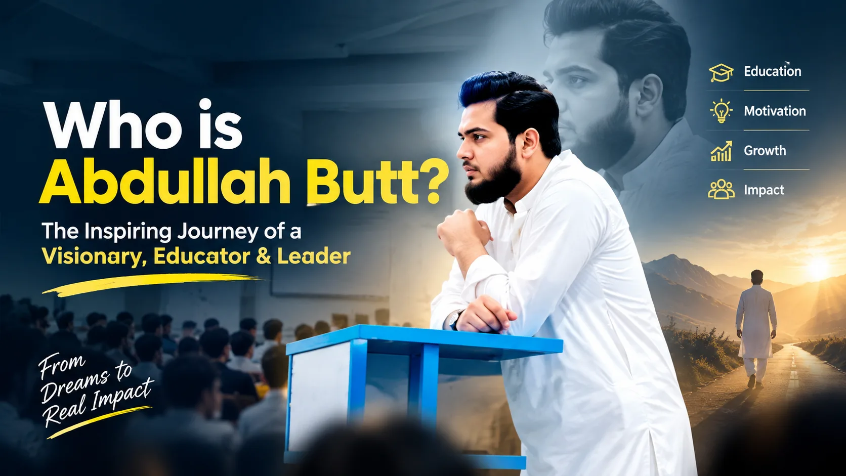 who is abdullah butt abdullah butt speaking at a lectern during an educational session
