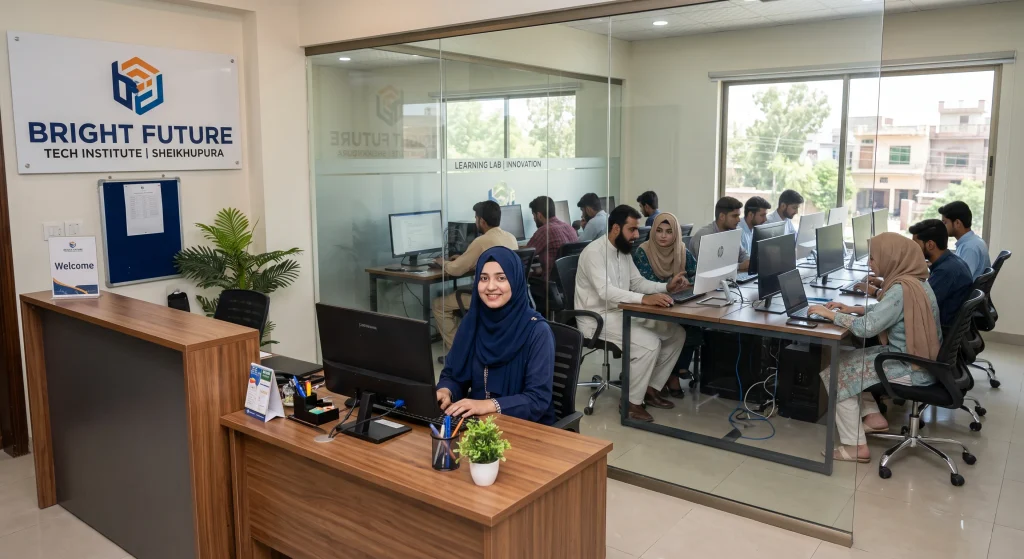 compressed modern computer lab and learning facility at alkasim institute sheikhupura